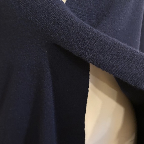 Eileen Fisher Wool Deep Blue Long Sleeve Sweater Sz.M - Picture 4 of 9